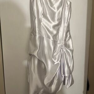 White shiny dress